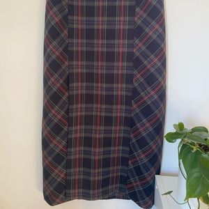 FREE PEOPLE Plaid Pencil Skirt
